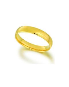 Aliança Clássica Casamento Semijoia Folheada Ouro 18K